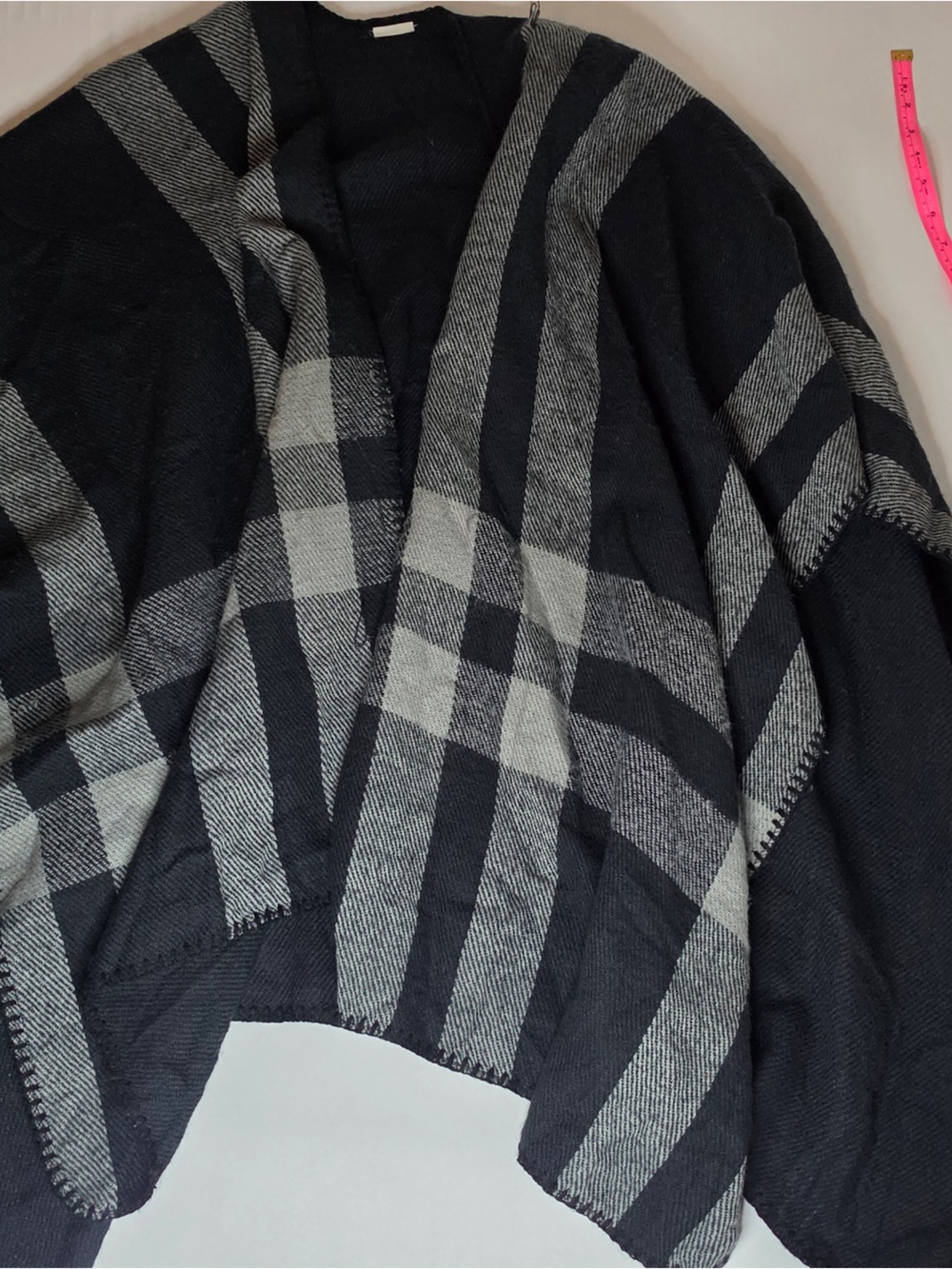 Black & Gray Plaid Women's Scarf